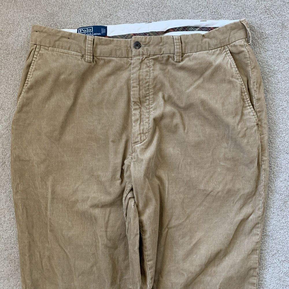 Vtg Polo Ralph Lauren Mens Sz 38X34 (Fits 36x33) Prospect Corduroy Pants‎ Beige - Picture 2 of 10